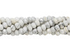 Howlite Polished White 5x8mm Faceted Rondelle