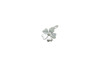 Silver Plated Micro Pave 10mm Flower Charm