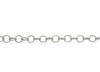 Antique Silver 4.2x4mm Fine Round Cable Chain - Sold By 6 Inches
