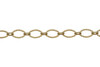 Satin Hamilton Gold 9x6mm Textured Oval Cable Chain - Sold By 6 inches