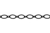Matte Black 9x6mm Textured Oval Cable Chain - Sold By 6 inches