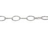 Silver 6x5mm Oval Cable Chain - Sold By 6 inches