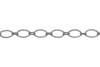 Silver 9x6mm Textured Oval Cable Chain - Sold By 6 Inches
