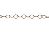 Rose Gold 6x5mm Oval Cable Chain - Sold By 6 inches