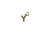 Gold Plated Micro Pave 8mm "Y" Letter Charm