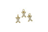Gold Plated Micro Pave 8mm "X" Letter Charm