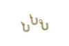 Gold Plated Micro Pave 8mm "U" Letter Charm