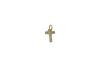Gold Plated Micro Pave 8mm "T" Letter Charm