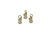 Gold Micro Pave 8mm "S" Letter Charm