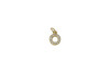 Gold Micro Pave 8mm "O" Letter Charm