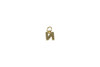Gold Plated Micro Pave 8mm "N" Letter Charm