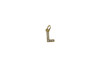 Gold Micro Pave 8mm "L" Letter Charm