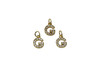 Gold Plated Micro Pave 8mm "G" Letter Charm
