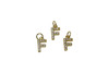 Gold Plated Micro Pave 8mm "F" Letter Charm
