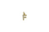 Gold Plated Micro Pave 8mm "F" Letter Charm