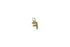 Gold Plated Micro Pave 8mm "F" Letter Charm