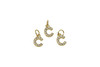 Gold Plated Micro Pave 8mm "C" Letter Charm