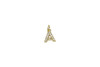 Gold Plated Micro Pave 8mm "A" Letter Charm