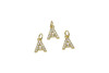 Gold Plated Micro Pave 8mm "A" Letter Charm