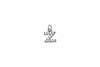 Silver Plated Micro Pave 8mm "Z" Letter Charm