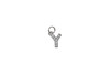 Silver Plated Micro Pave 8mm "Y" Letter Charm