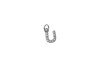 Silver Plated Micro Pave 8mm "U" Letter Charm