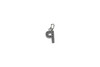 Silver Plated Micro Pave 8mm "P" Letter Charm