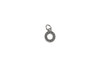 Silver Plated Micro Pave 8mm "O" Letter Charm