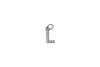 Silver Plated Micro Pave 8mm "L" Letter Charm