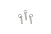 Silver Plated Micro Pave 8mm "I" Letter Charm