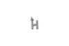 Silver Plated Micro Pave 8mm "H" Letter Charm