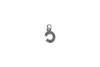 Silver Plated Micro Pave 8mm "C" Letter Charm