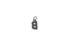 Silver Plated Micro Pave 8mm "B" Letter Charm