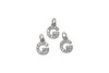 Silver Plated Micro Pave 8mm "G" Letter Charm