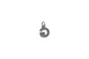 Silver Plated Micro Pave 8mm "G" Letter Charm
