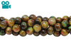 Tiger Eye A Grade Polished 8mm Round Galaxy - Autumn Mix