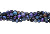 Tiger Eye A Grade Polished 6mm Round Galaxy - Blue Mix