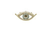 Gold Plated Micro Pave 15x27mm Evil Eye Link