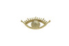 Gold Plated Micro Pave 15x27mm Evil Eye Link