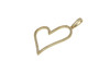 Gold Plated Micro Pave 40-45mm Open Heart Pendant