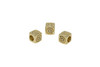 Gold Plated Micro Pave 8mm Spiral "@" Large Hole Bead