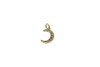Gold Plated Micro Pave 10x12mm Crescent Moon Charm