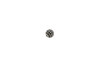 Rhodium Plated Micro Pave 6mm Black Round Bead