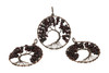 Garnet Polished Copper Plated Wire Wrapped 50mm Tree Pendant