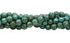 Dyed Turquoise Palmwood Polished 8mm Round
