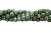 Dyed Light Turquoise Palmwood Polished 8mm Round