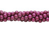 Dyed Magenta Wood Polished 8mm Round