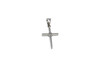 Stainless Steel Micro Pave 26x15mm Cross Charm