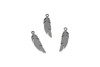 Stainless Steel 24x6mm Feather Charm