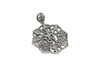 Stainless Steel 39.5x36mm Yoga Symbols Flower Pendant